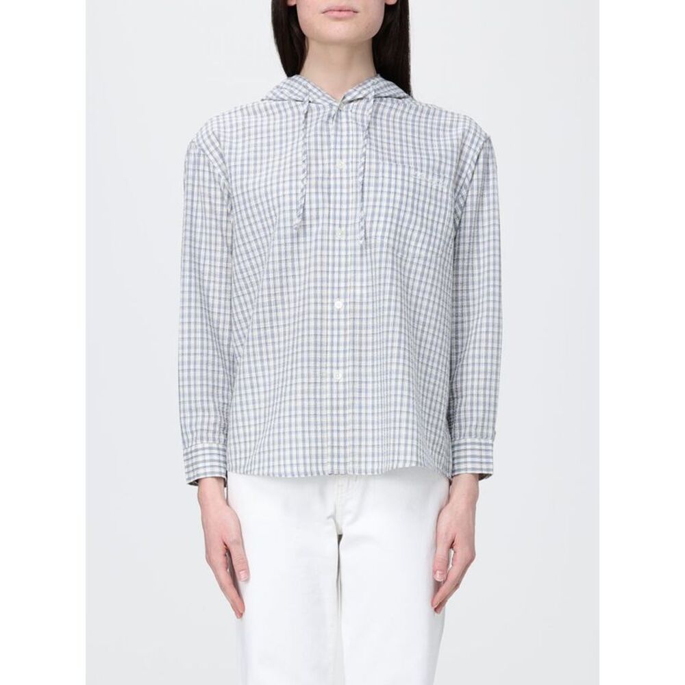 Dunst Women Checked Cotton Hooded Shirt By Dunst